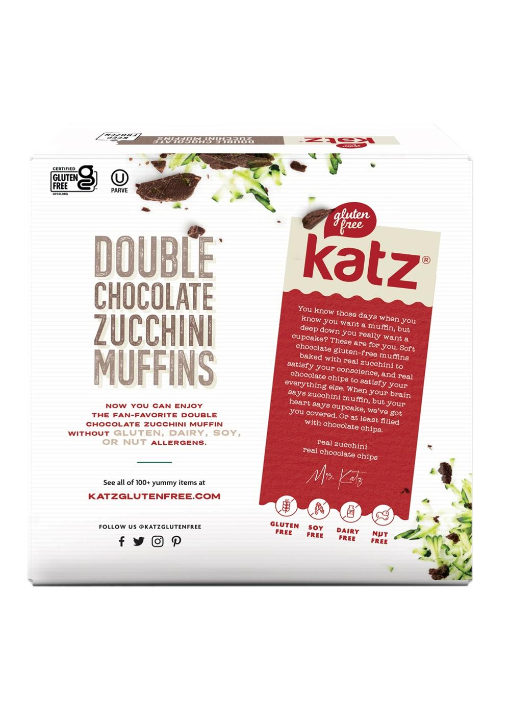 Katz Gluten Free Double Chocolate Zucchini Muffins; image 2 of 2