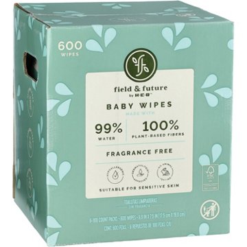 Field & Future by H-E-B 99% Water Baby Wipes, 6 pk