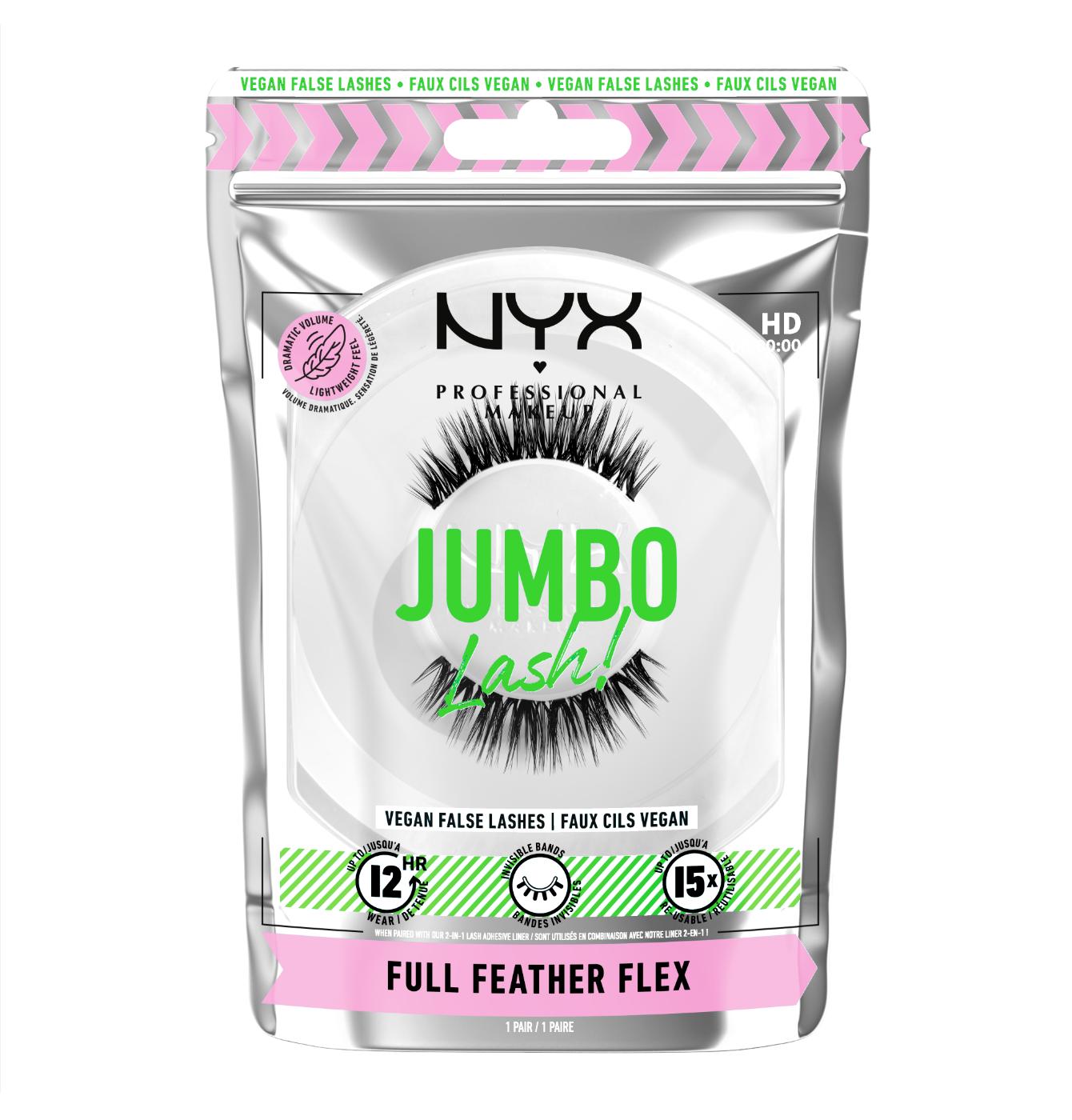 NYX Jumbo Vegan False Lashes -  Full Feather Flex; image 1 of 3