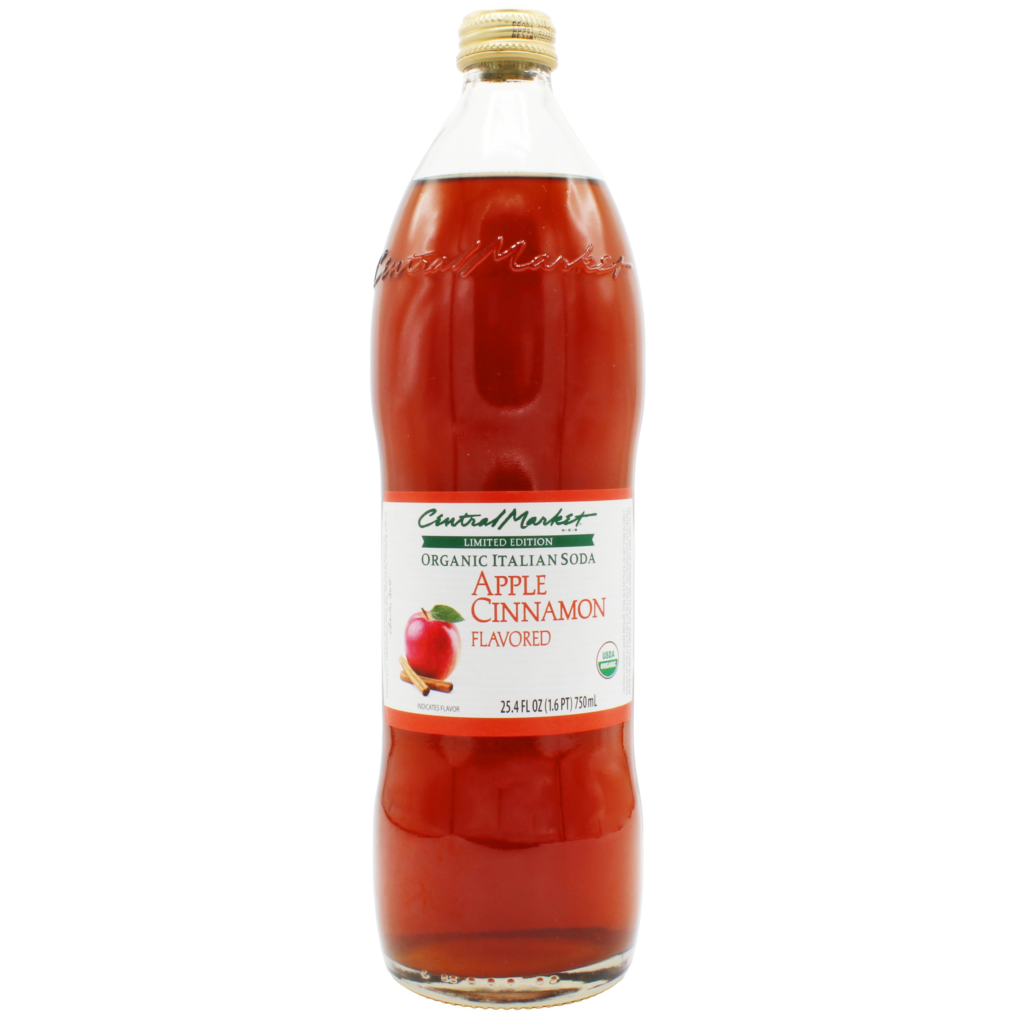 Central Market Apple Cinnamon Organic Italian Soda, 25.4 oz