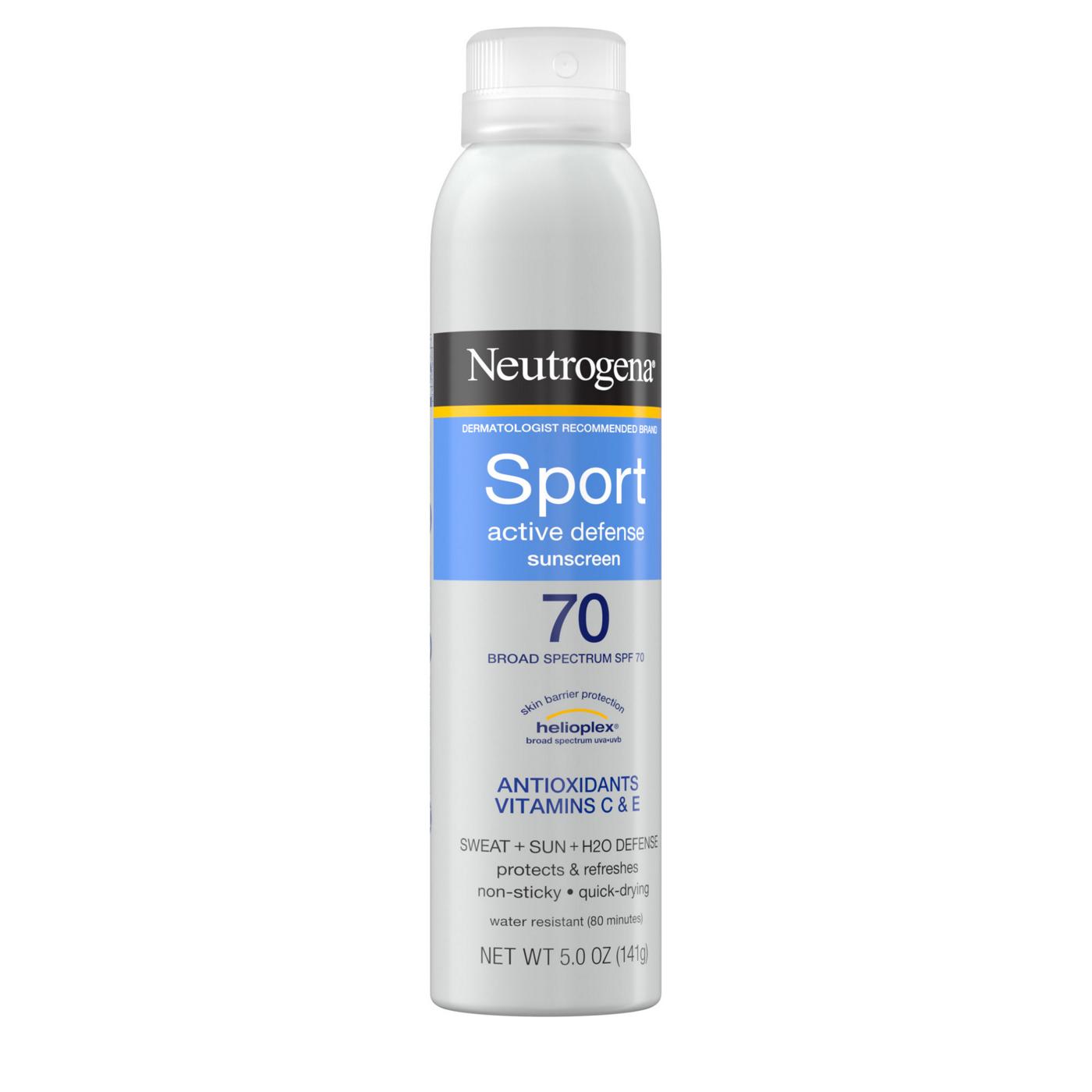 Neutrogena Sport Active Defense Sunscreen Spray SPF 70; image 3 of 8