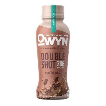 OWYN Double Shot 20g Protein Coffee Shake - Vanilla Latte, 12 oz
