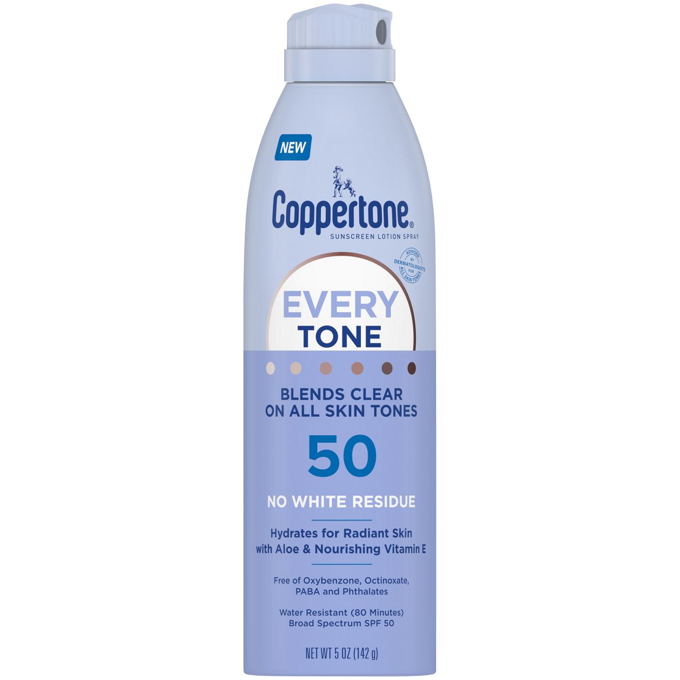 Coppertone Every Tone Sunscreen Spray SP 50; image 1 of 2