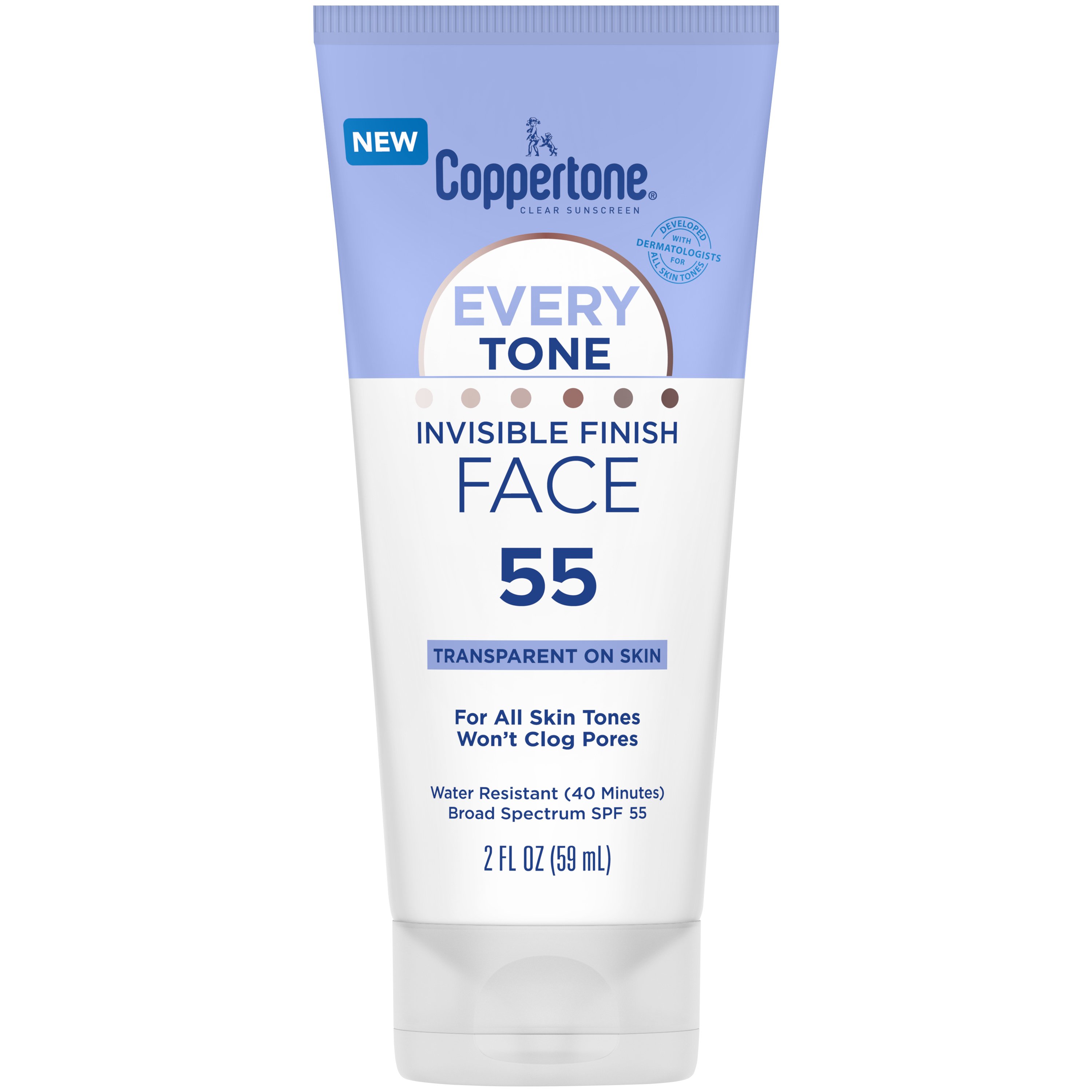 Coppertone Every Tone Invisible Finish Face SPF 55 - Shop Sunscreen ...