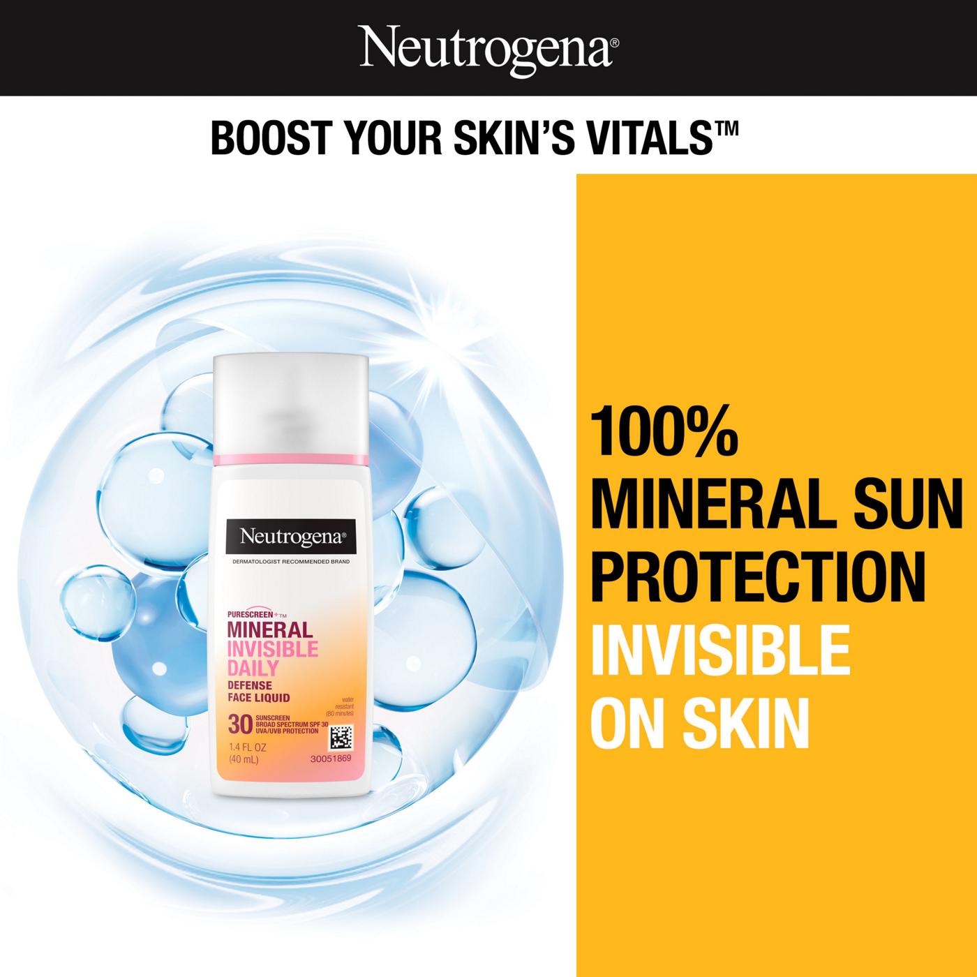 Neutrogena Mineral Invisible Daily Defense Face Sunscreen SPF 30; image 7 of 8