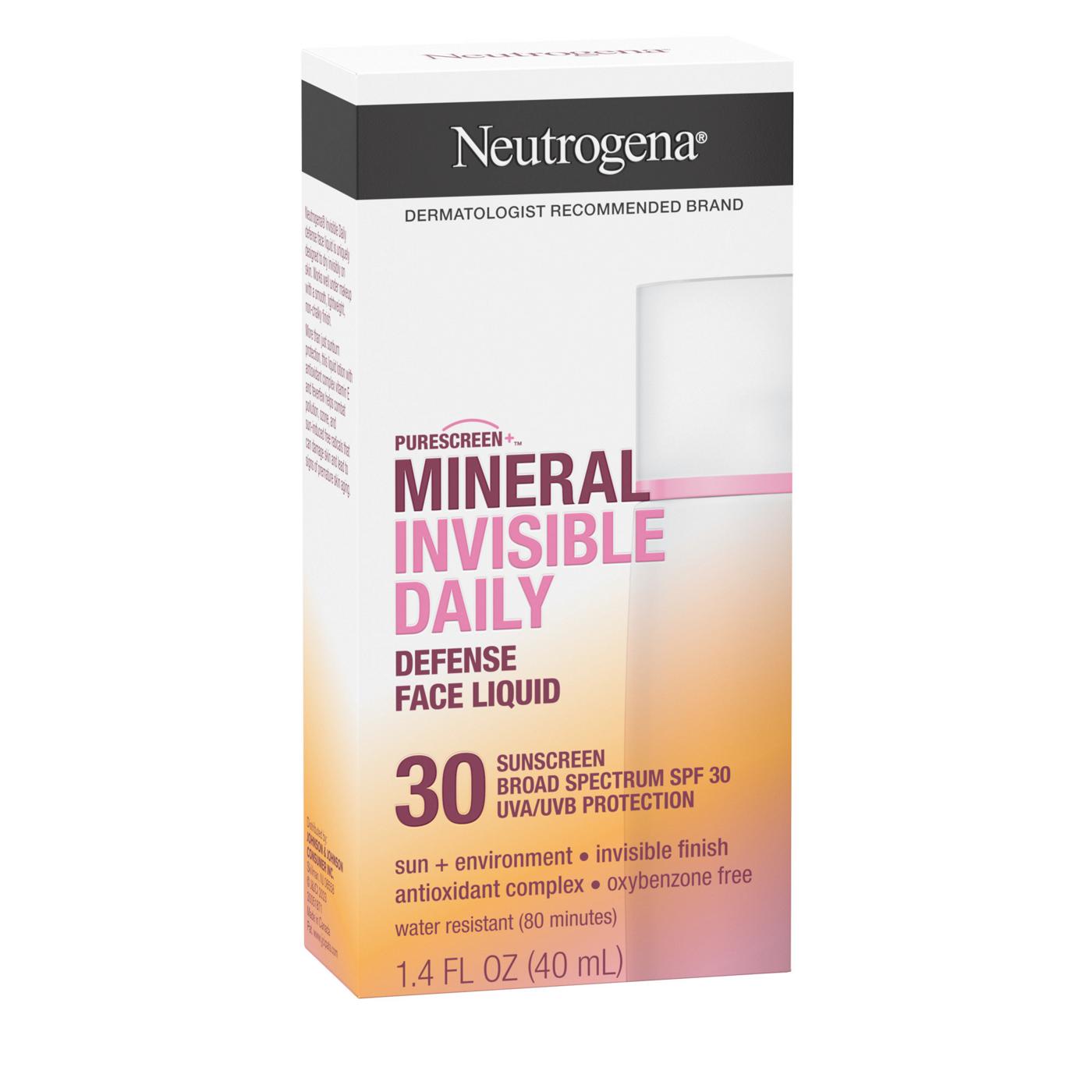 Neutrogena Mineral Invisible Daily Defense Face Sunscreen SPF 30; image 8 of 8