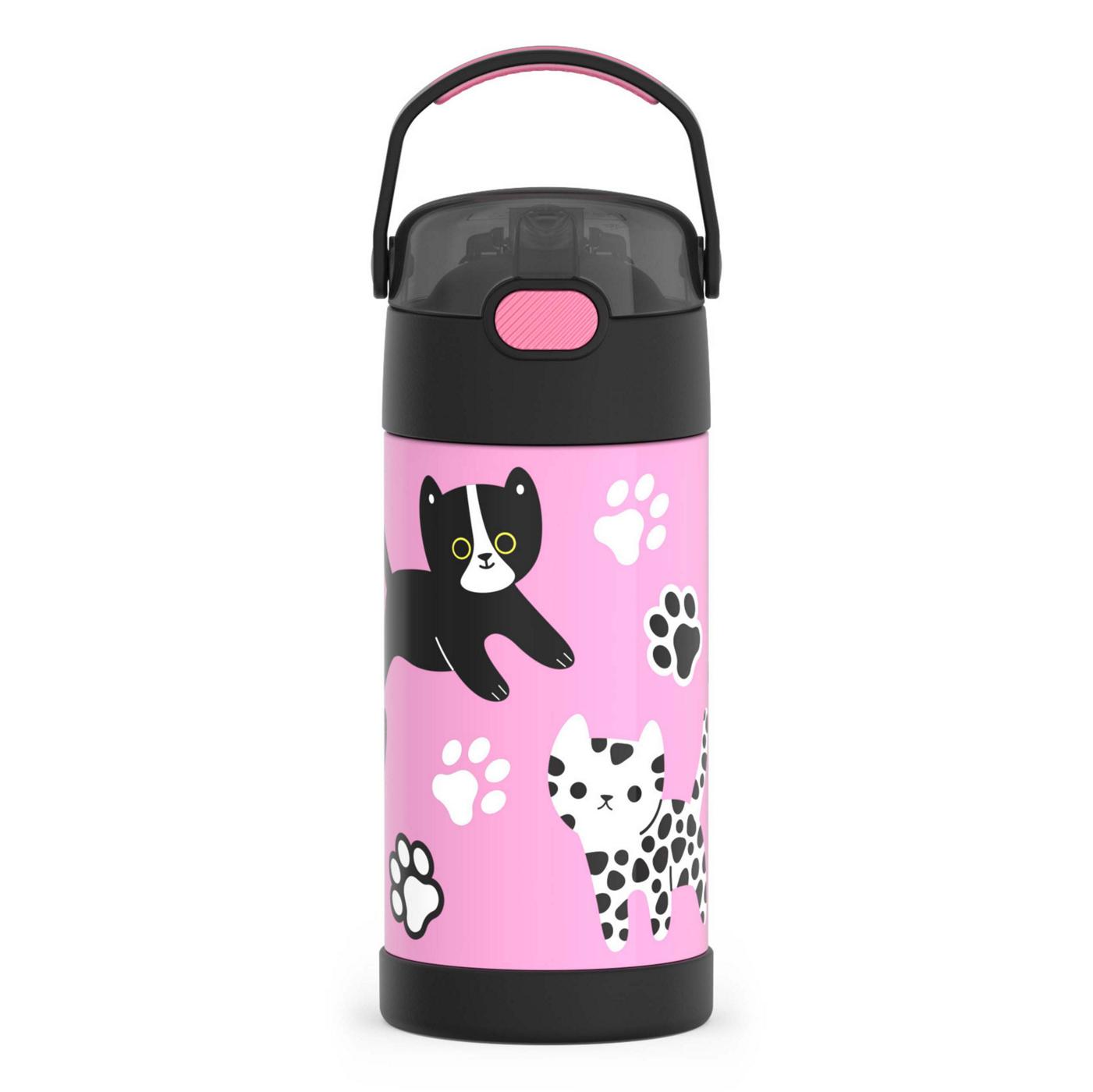 Thermos FUNtainer Kids Water Bottle - Pink Kittens; image 1 of 3