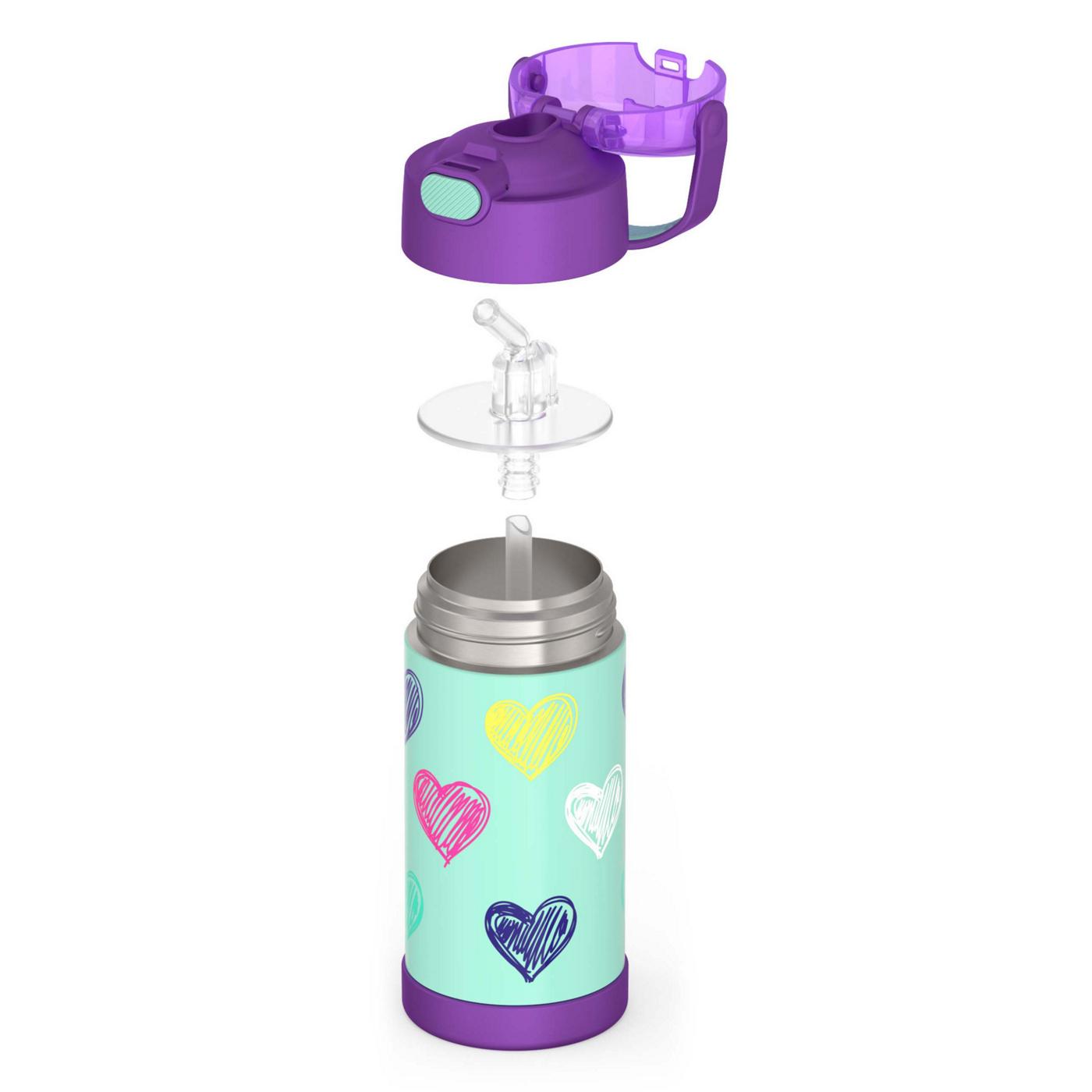 Thermos FUNtainer Insulated Water Bottle - Teal Heart; image 2 of 3