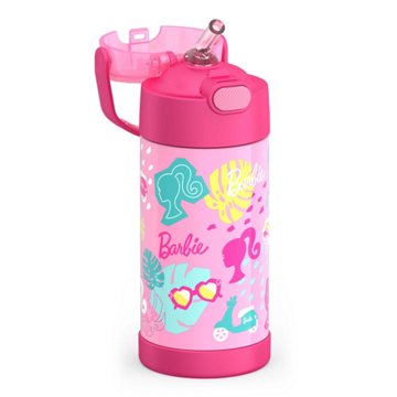 Thermos FUNtainer Kids Water Bottle - Pink Barbie, 12 oz