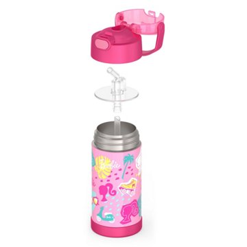 Thermos FUNtainer Kids Water Bottle - Pink Barbie, 12 oz