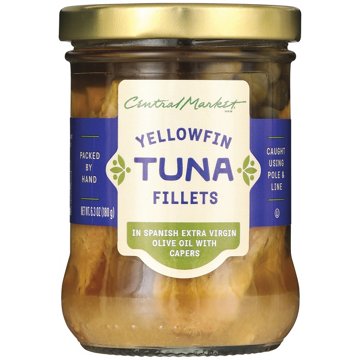 Central Market Yellowfin Tuna Fillets - Spanish Extra Virgin Olive Oil & Capers