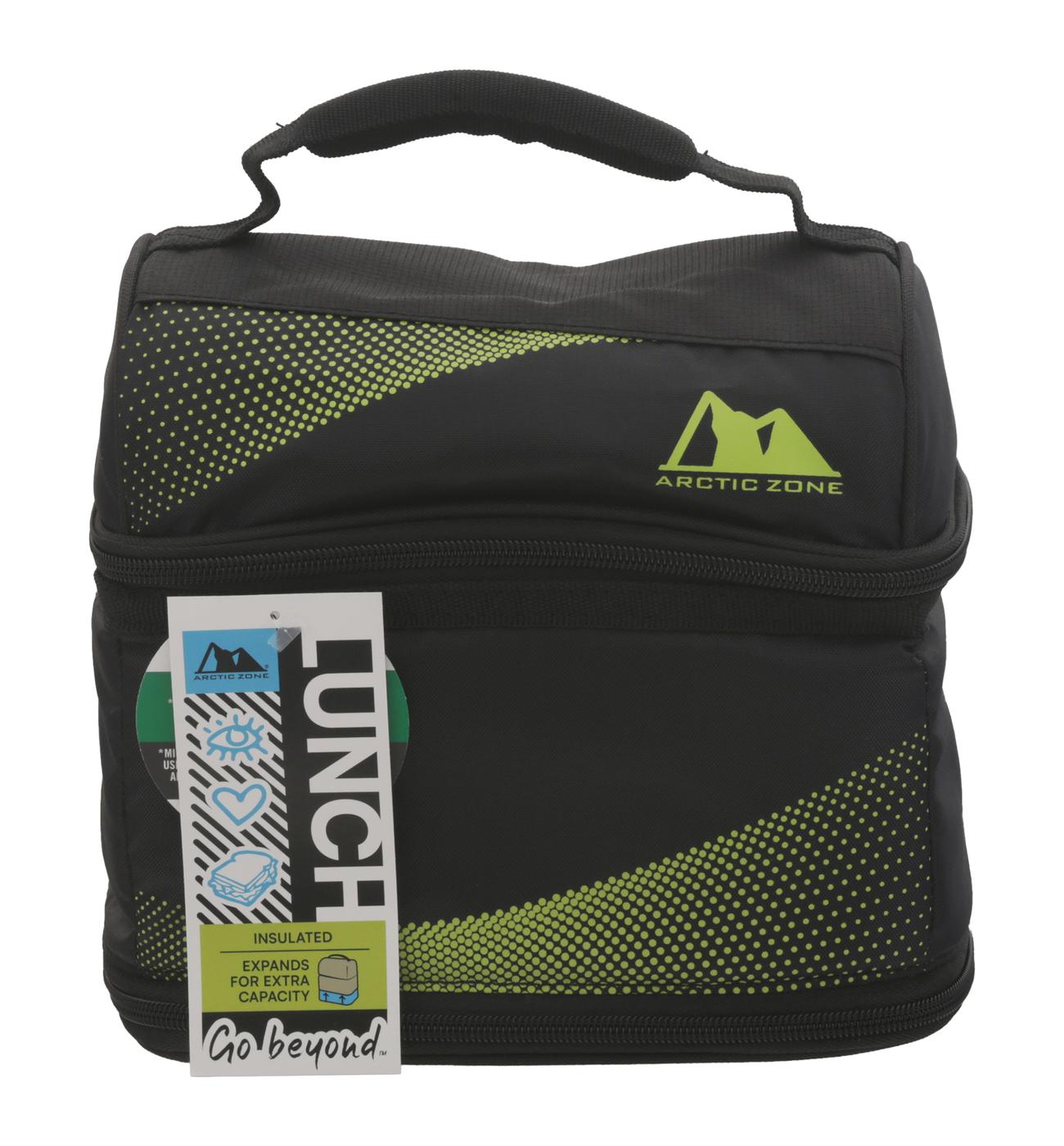 Arctic Zone Dome Lunch Bag - Black & Green; image 1 of 2