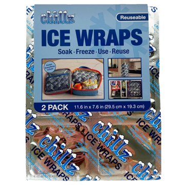 Chillz Reusable Ice Wraps, 2 pk, 11.6" x 7.6"