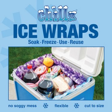 Chillz Reusable Ice Wraps, 2 pk, 11.6" x 7.6"