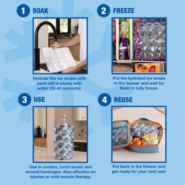 Chillz Reusable Ice Wraps, 2 pk, 11.6" x 7.6"