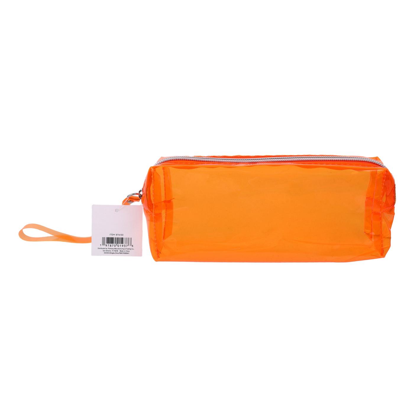 Destination Holiday Clear Pencil Pouch - Orange; image 4 of 4