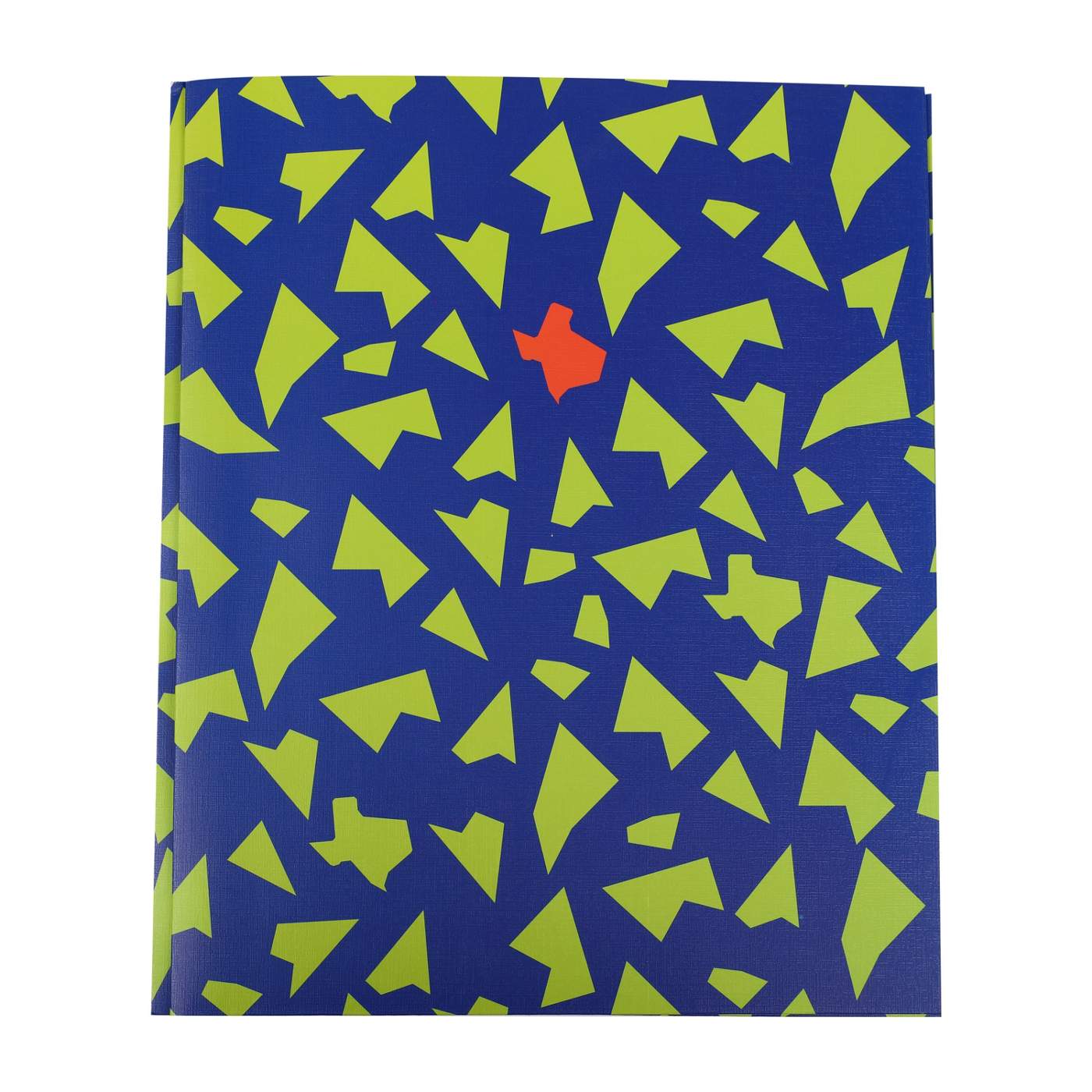 Destination Holiday Texas Pocket Paper Folder with Prongs - Blue; image 1 of 4