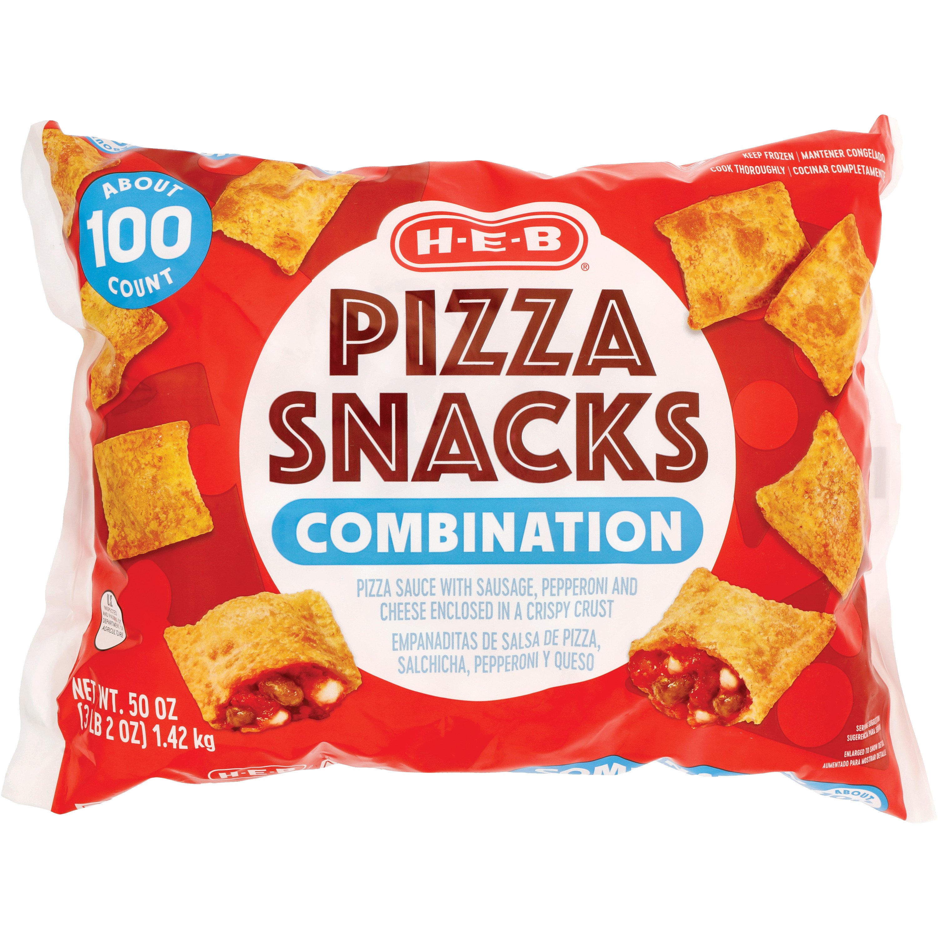 H-E-B Frozen Pepperoni Pizza Snacks, 100 ct | Joe V's Smart Shop