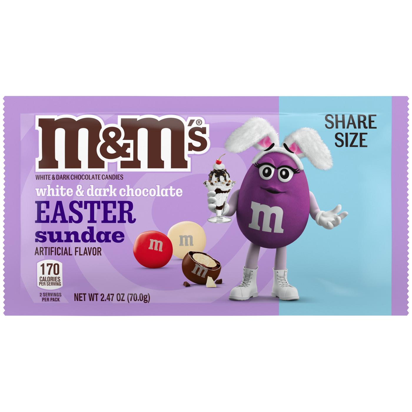 M&M'S White & Dark Chocolate Easter Sundae Candy - Share Size; image 1 of 7