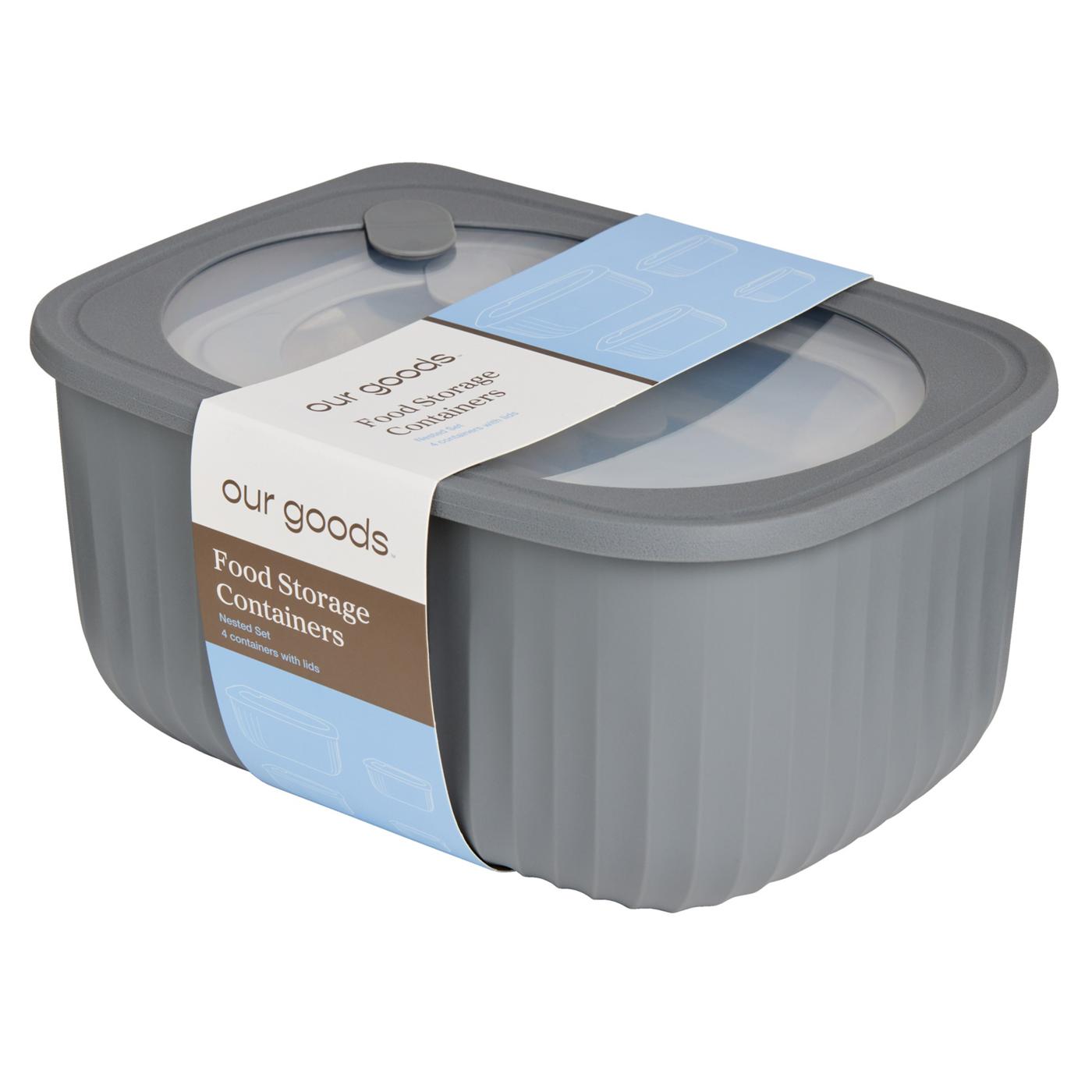 our goods Rectangle Food Containers Set - Blue; image 2 of 2