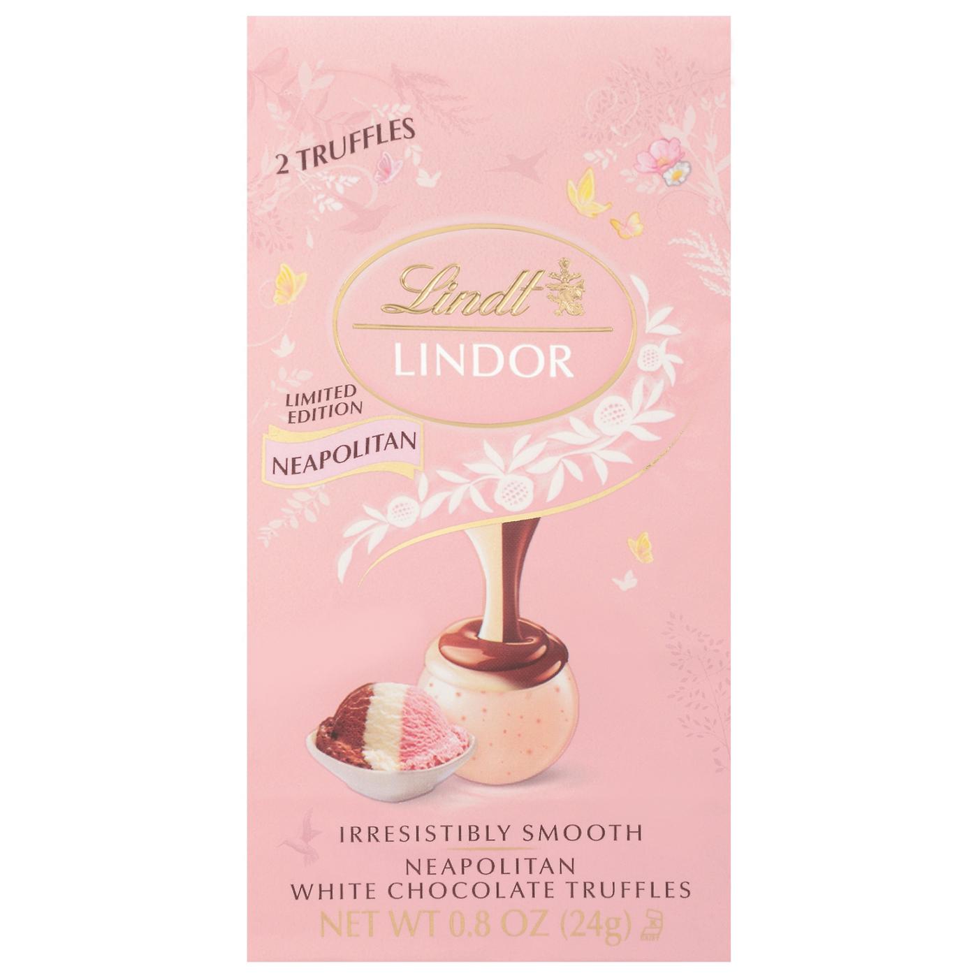 Lindt Lindor Neapolitan White Chocolate Truffles Easter Candy, 2 Pc; image 1 of 2