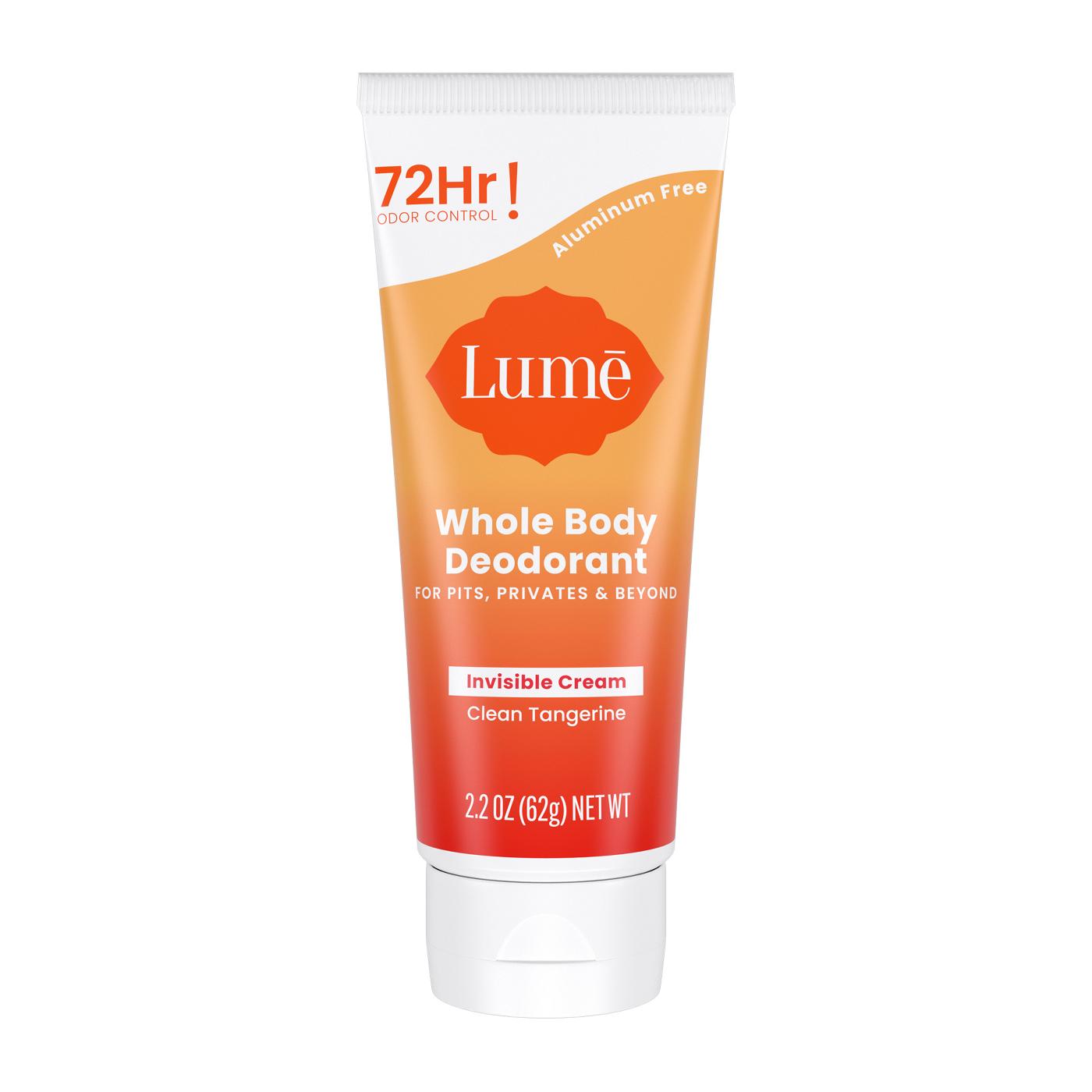 Lume Whole Body Cream Tube Deodorant - Citrus &Tangerine Scent; image 1 of 5