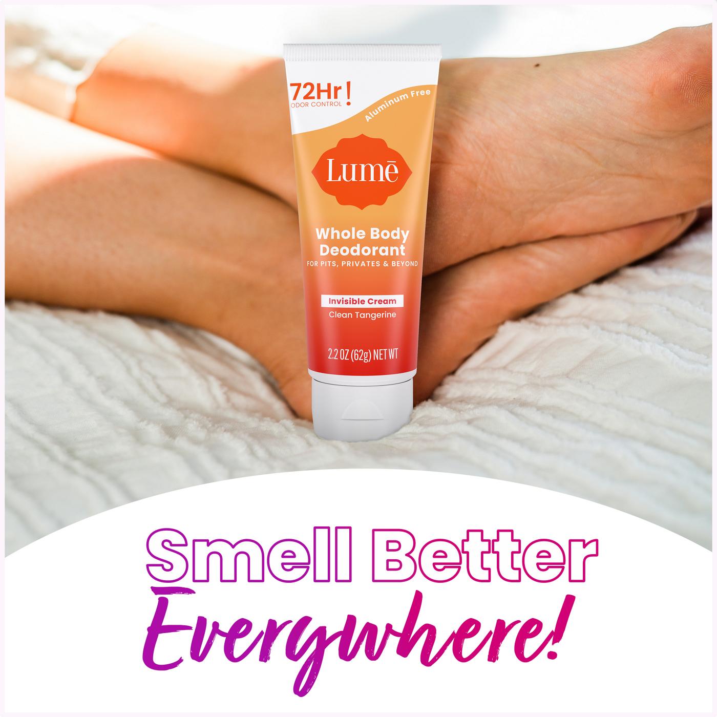 Lume Whole Body Cream Tube Deodorant - Citrus &Tangerine Scent; image 5 of 10