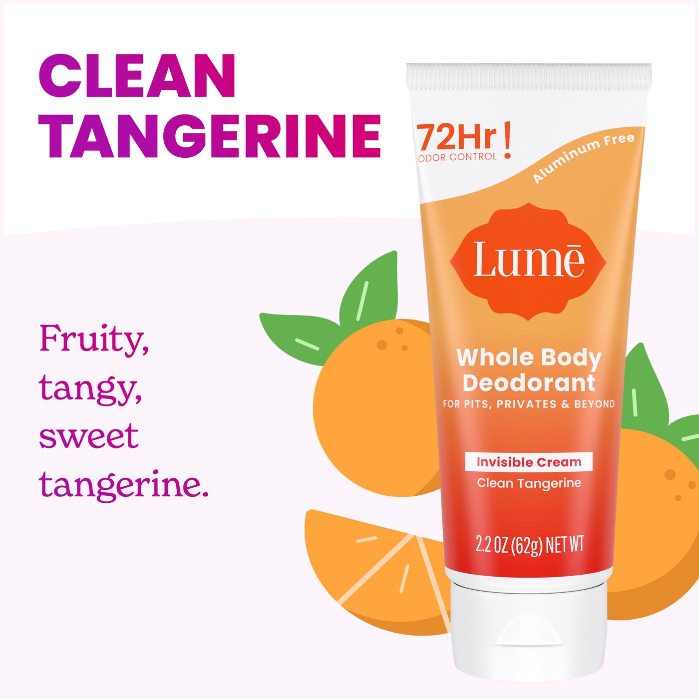 Lume Whole Body Cream Tube Deodorant - Citrus &Tangerine Scent; image 6 of 10