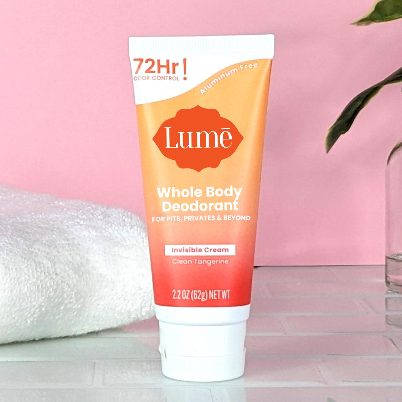 Lume Whole Body Cream Tube Deodorant - Citrus &Tangerine Scent; image 7 of 10