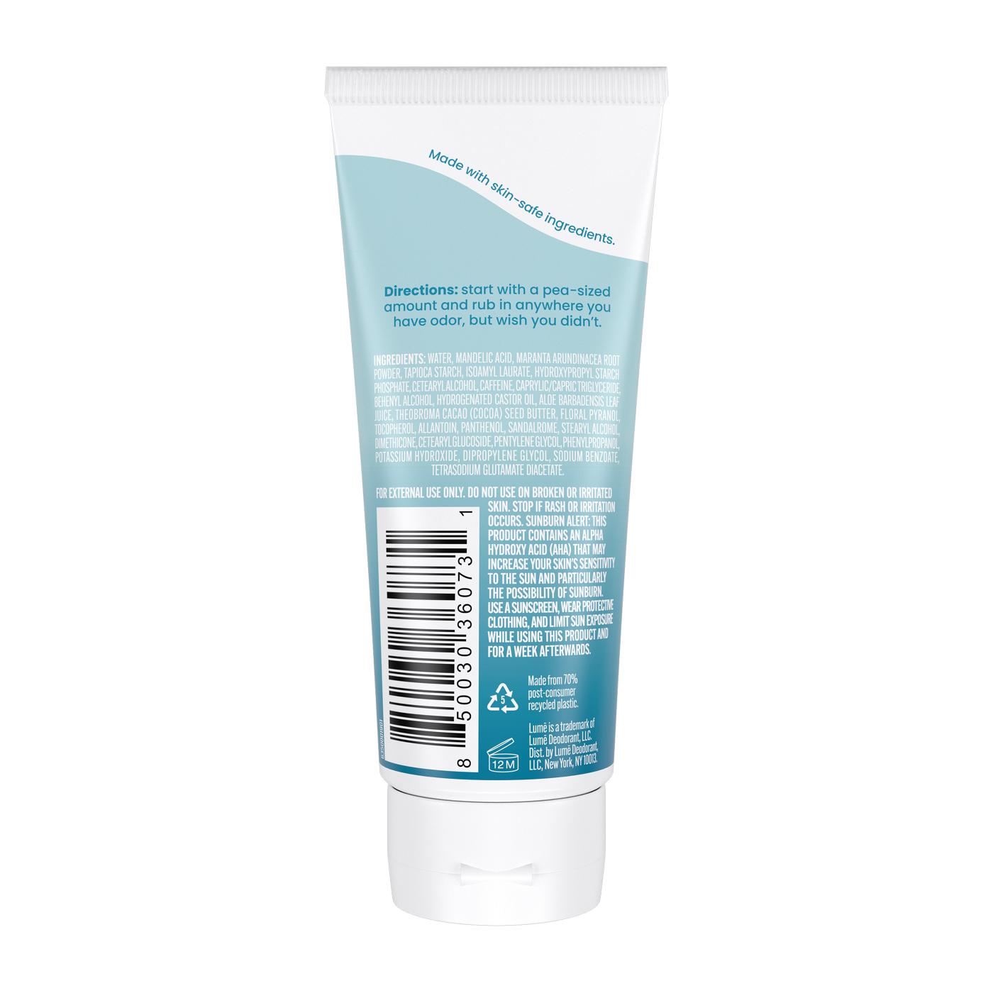 Lume Whole Body Cream Tube Deodorant - Unscented; image 4 of 11