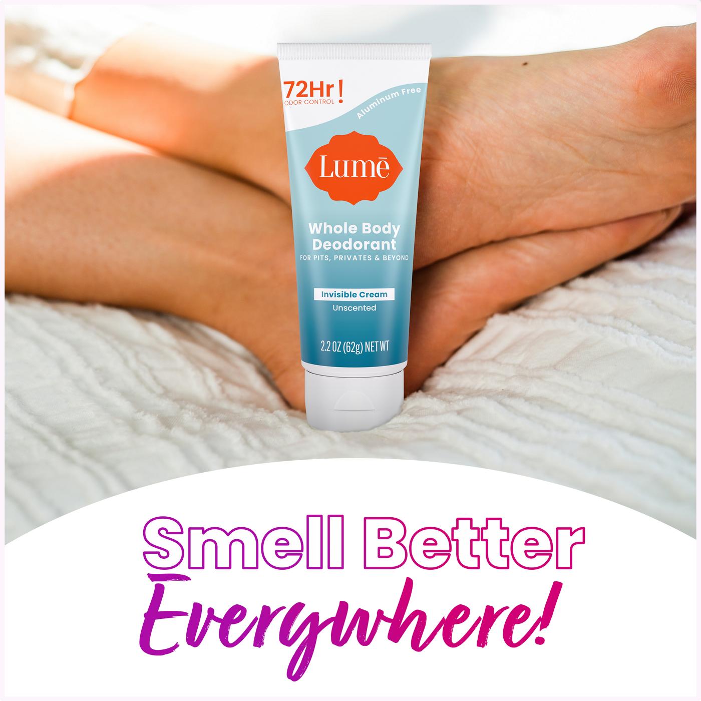 Lume Whole Body Cream Tube Deodorant - Unscented; image 7 of 11