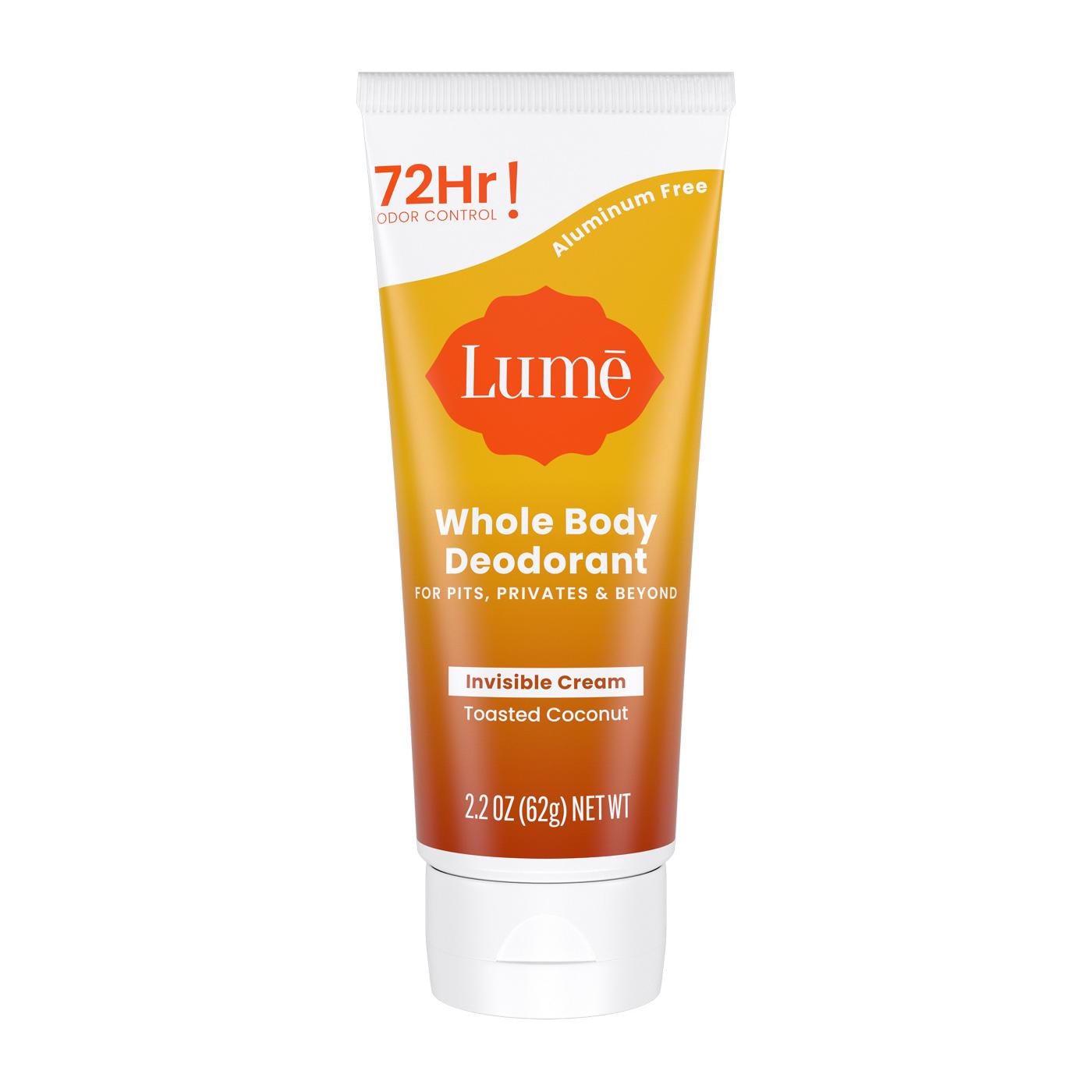 Lume Whole Body Cream Tube Deodorant - Coconut Scent; image 1 of 4