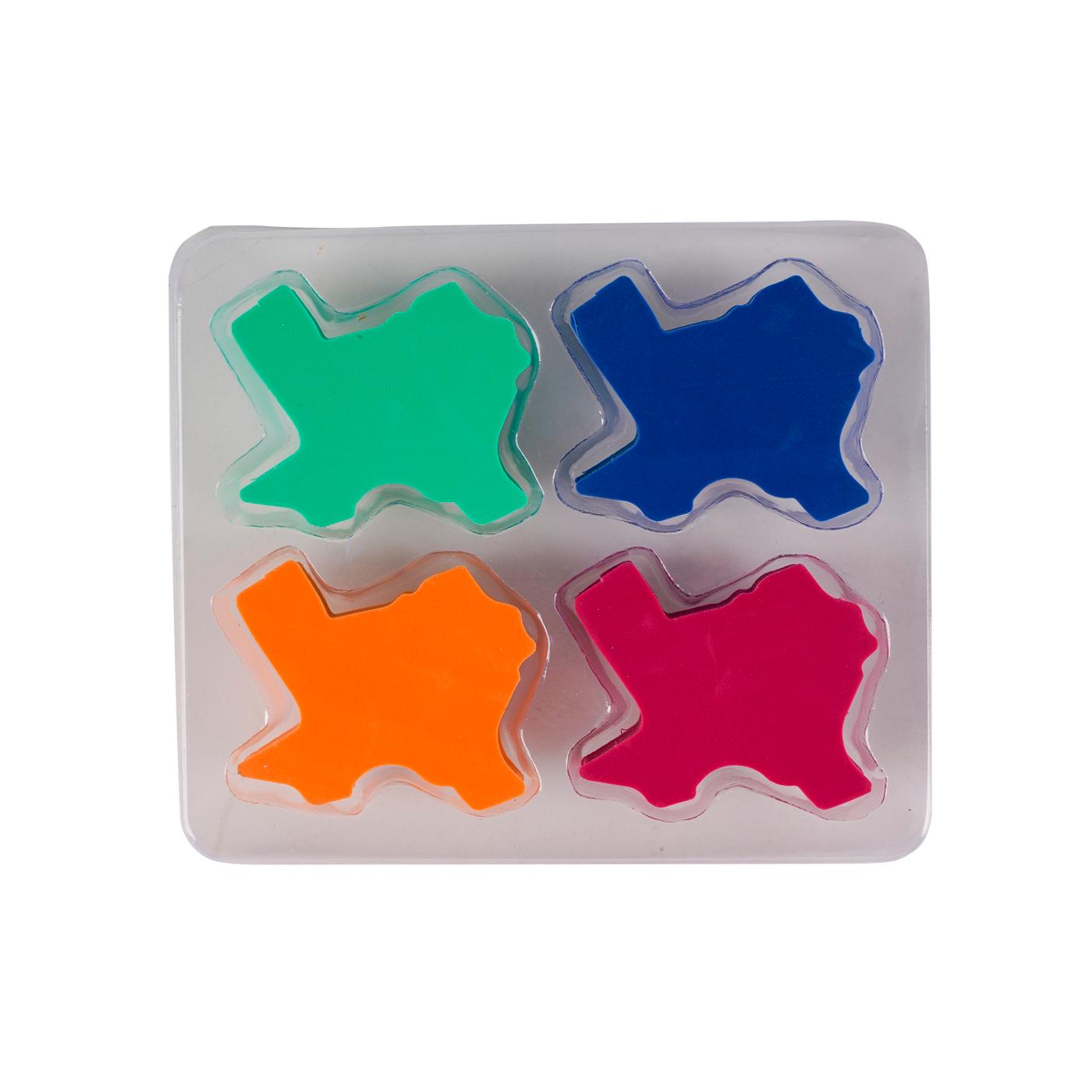 Destination Holiday Texas Shaped Erasers -  Assorted Colors; image 2 of 3