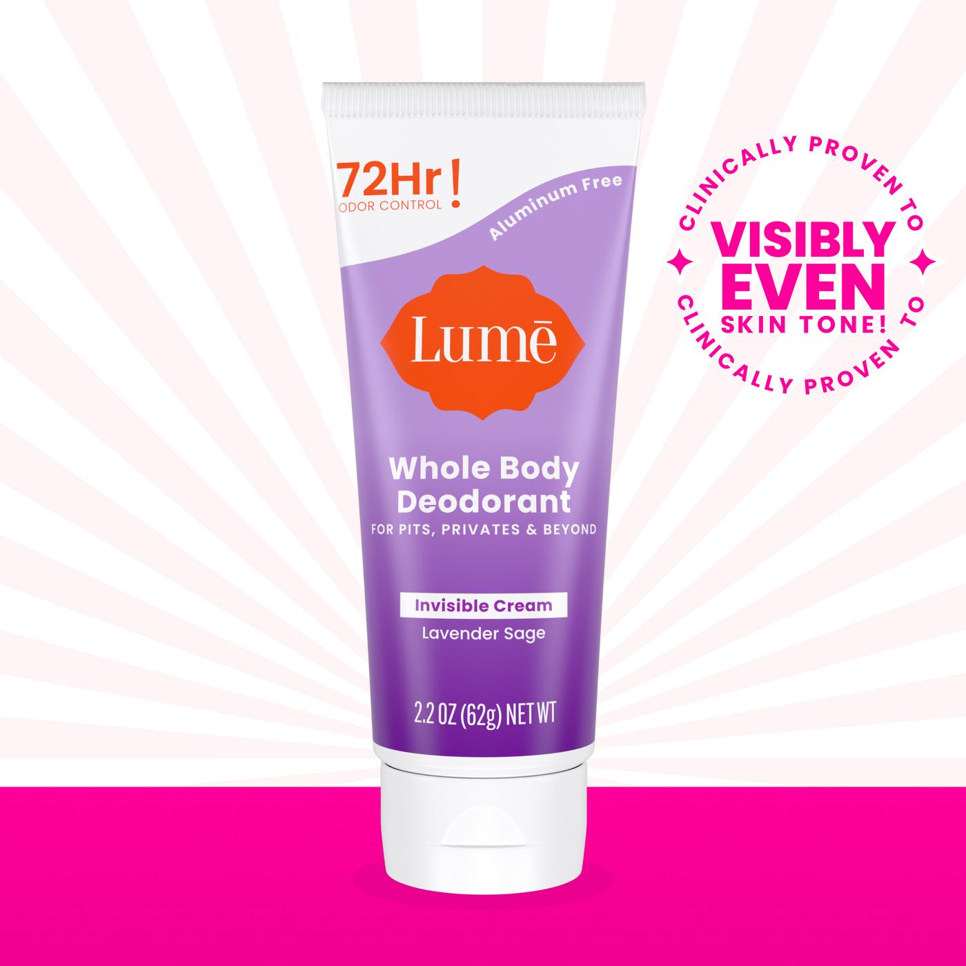 Lume Whole Body Cream Tube Deodorant - Lavender Sage Scent; image 2 of 10