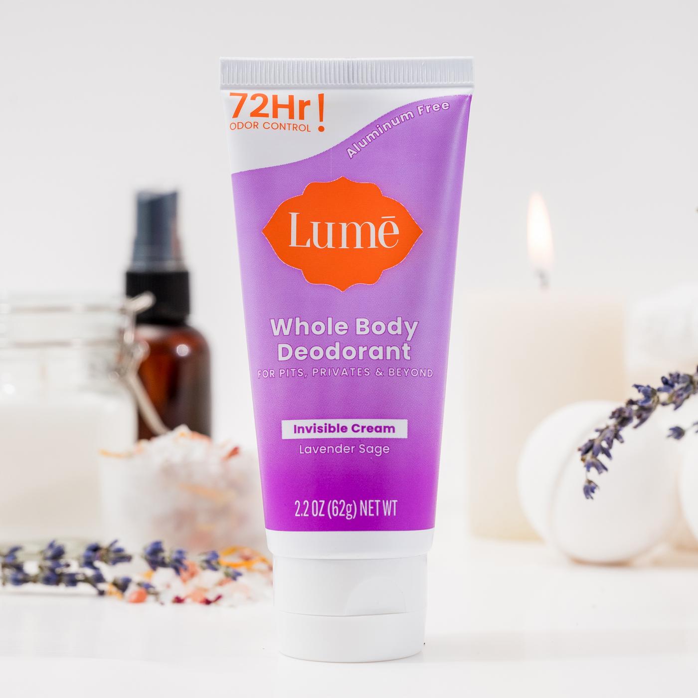 Lume Whole Body Cream Tube Deodorant - Lavender Sage Scent; image 7 of 10