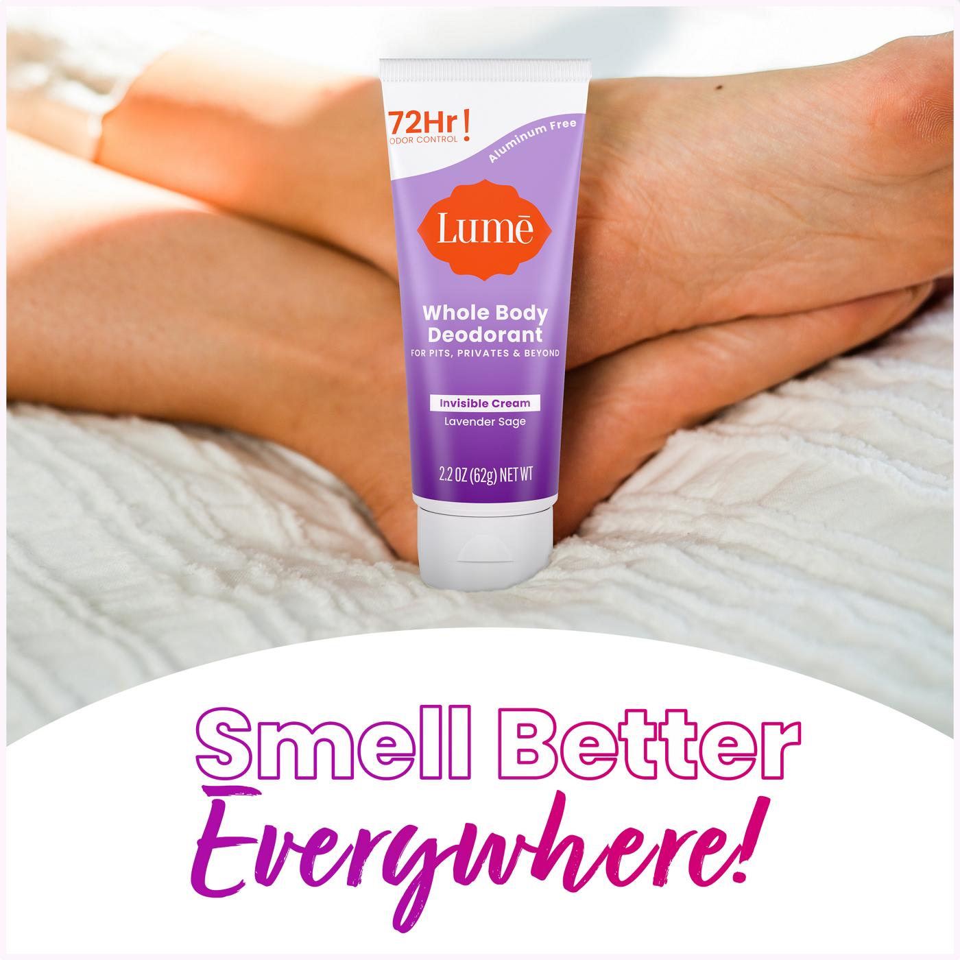 Lume Whole Body Cream Tube Deodorant - Lavender Sage Scent; image 8 of 10