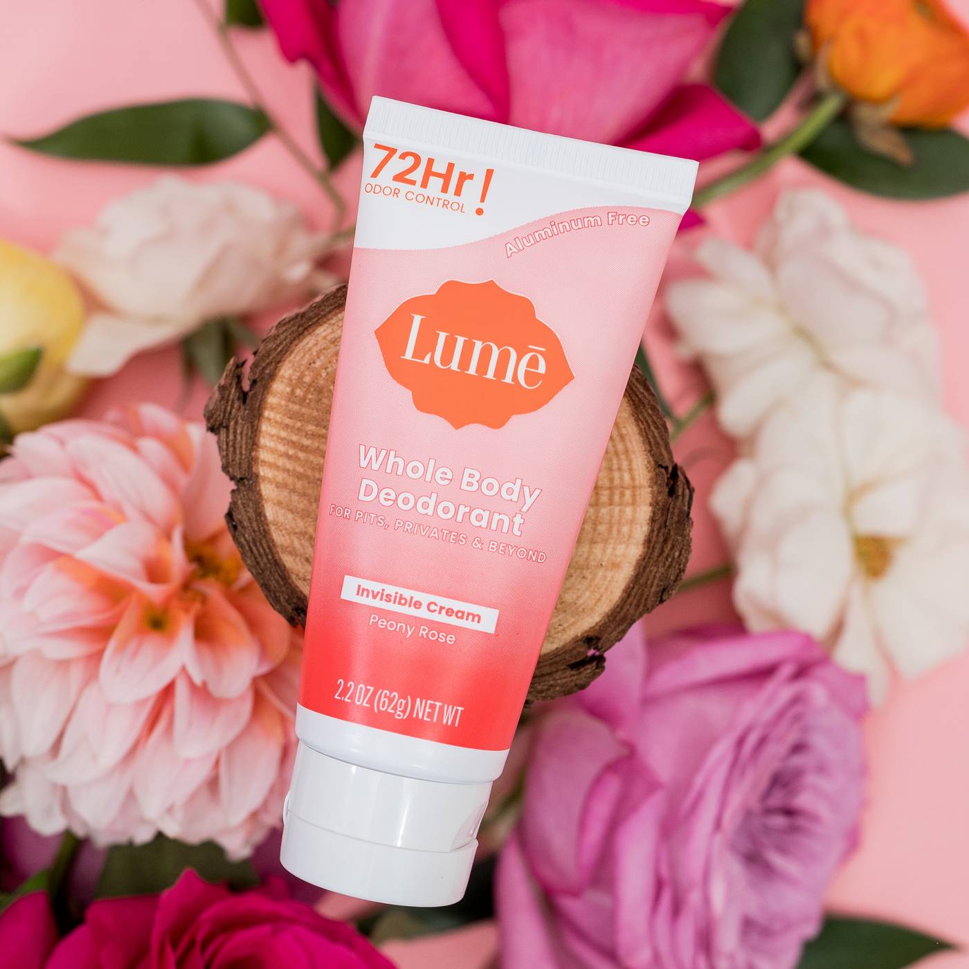 Lume Whole Body Cream Tube Deodorant - Peony Rose & Floral Scent; image 2 of 8