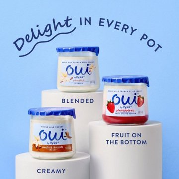 Yoplait Oui Raspberry & Chocolate Creamy Whole Milk Yogurt