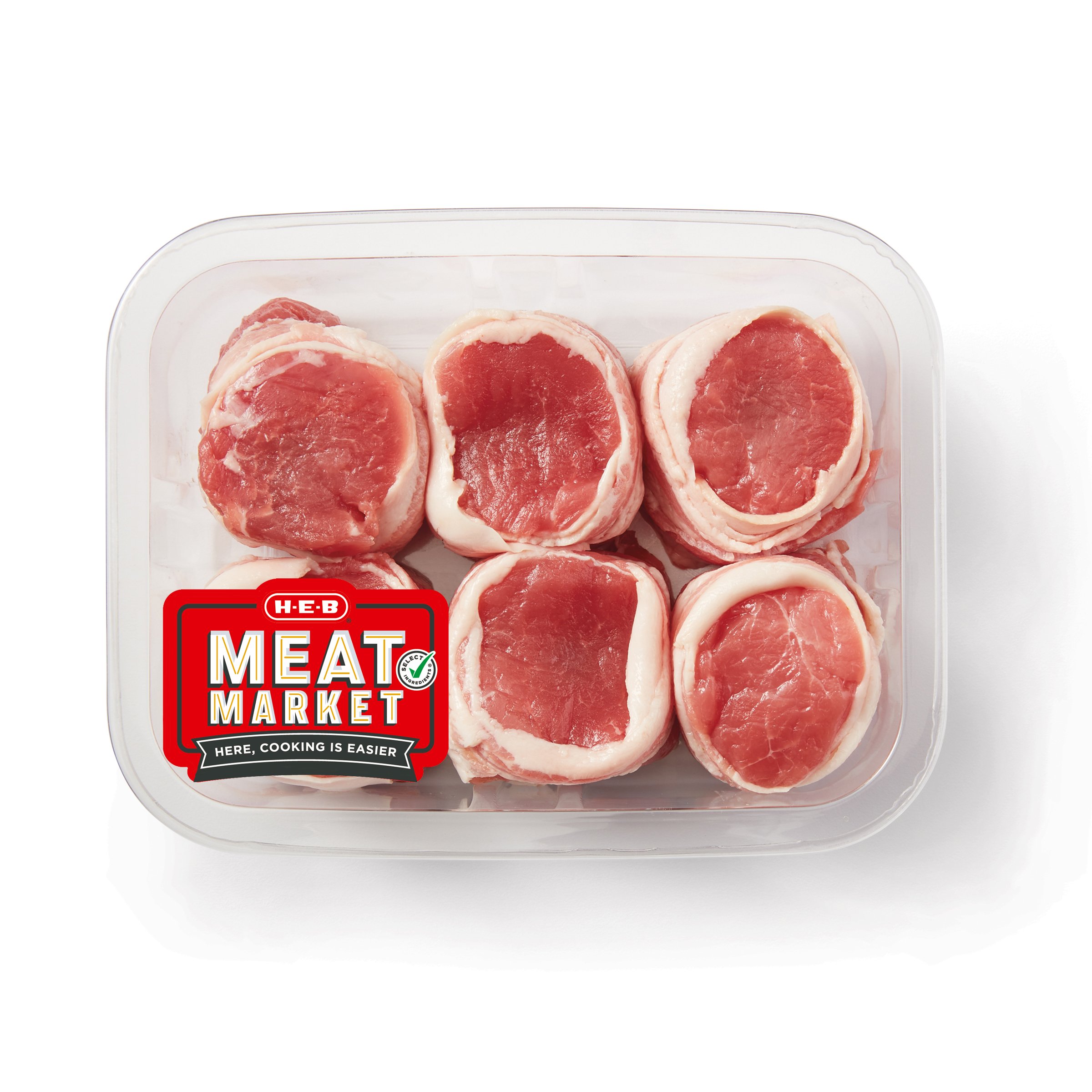 HEB Meat Market BaconWrapped Pork Tenderloin Medallions Shop Pork