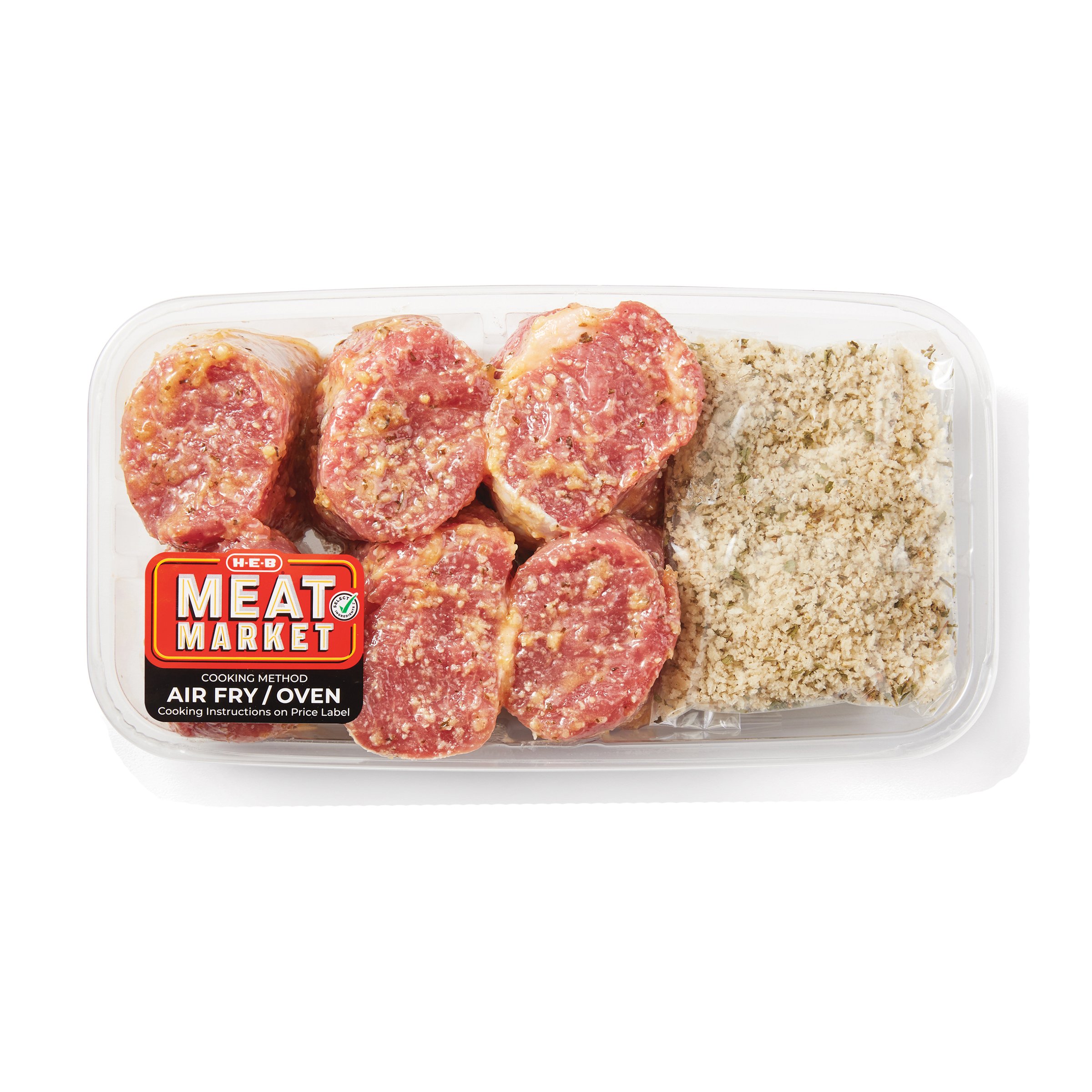 HEB Meat Market Garlic Parmesan Marinated Pork Tenderloin Medallions