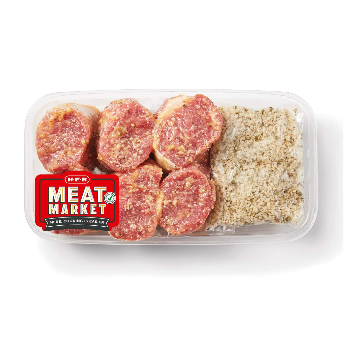HEB Meat Market Garlic Parmesan Marinated Pork Tenderloin Medallions