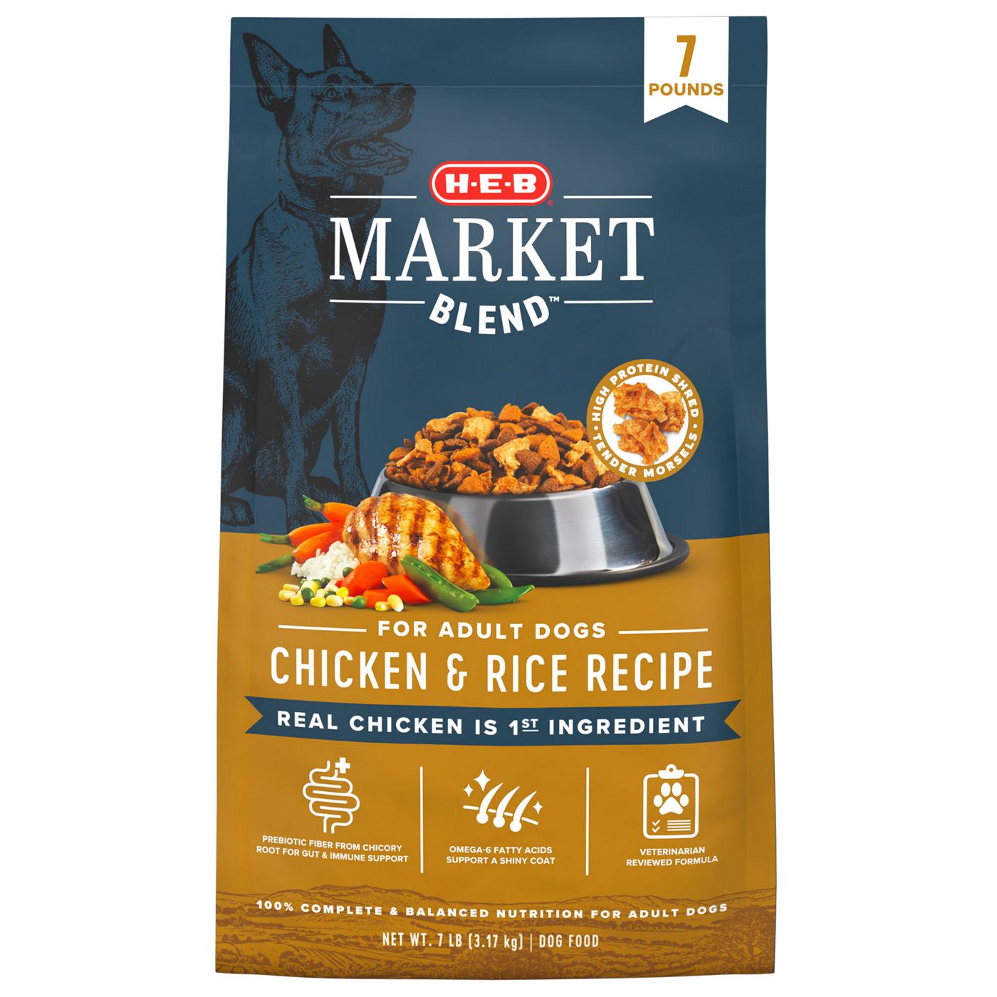 H-E-B Market Blend Adult Dry Dog Food - Chicken & Rice; image 1 of 2