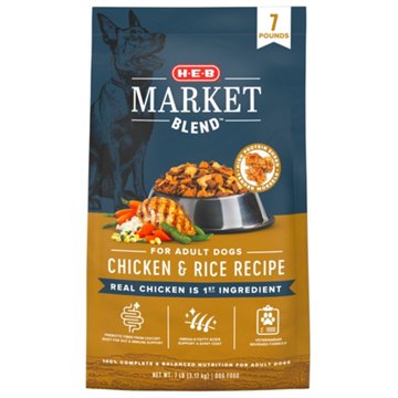 H-E-B Market Blend Adult Dry Dog Food - Chicken & Rice, 7 lbs