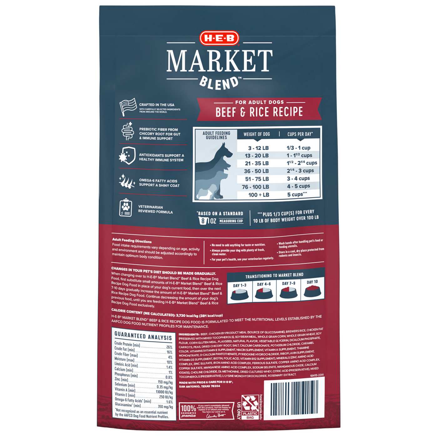 H-E-B Market Blend Adult Dry Dog Food – Beef & Rice; image 2 of 5