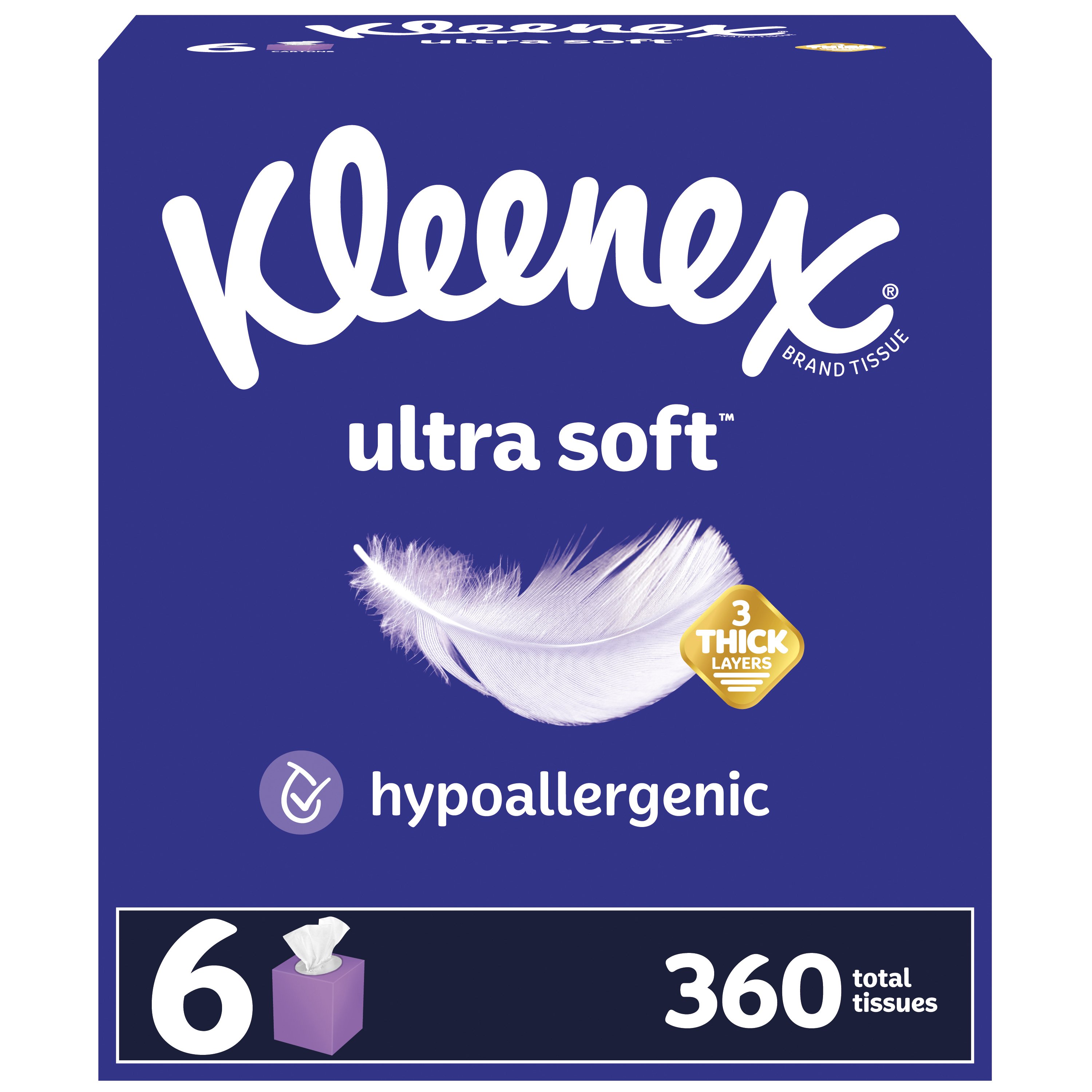 Kleenex Ultra Soft Facial Tissues 6 pk Shop Facial tissue at HEB