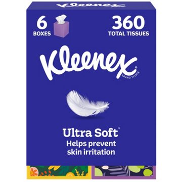 Kleenex Ultra Soft Facial Tissues Cube Boxes 3 Ply, 1 ct