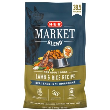 H-E-B Market Blend Adult Dry Dog Food – Lamb & Rice, 38.5 lbs