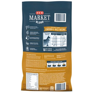 H-E-B Market Blend Adult Dry Dog Food - Chicken & Rice, 15 lbs