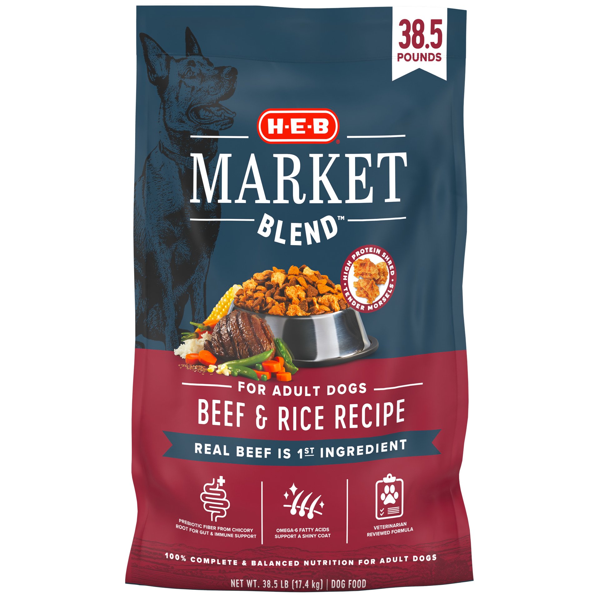 H-E-B Market Blend Adult Dry Dog Food – Beef & Rice - Shop Food at H-E-B