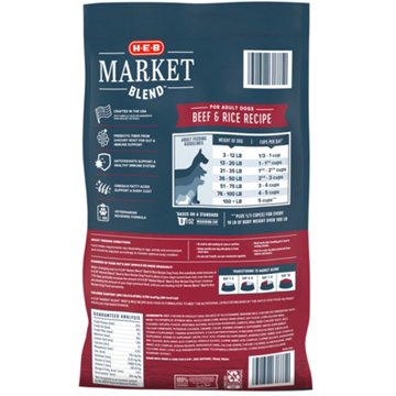 H-E-B Market Blend Adult Dry Dog Food – Beef & Rice, 38.5 lbs